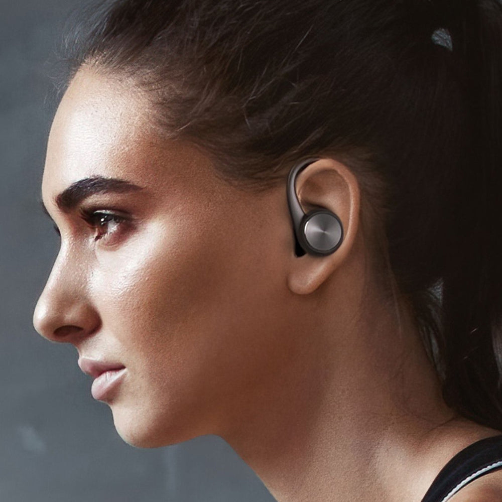 Wireless Bluetooth Earphones Ear Hoop Headphones Sport Gym Earbuds with Mic