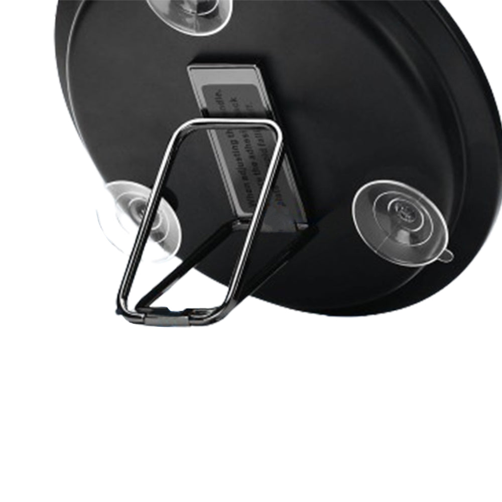 Travel Magnifying Makeup Mirror with Adjustable Stand and Suction Cup Black