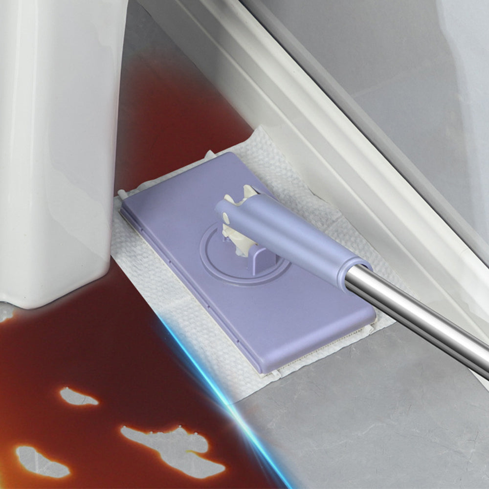 Mini Lazy Floor Cleaning Flat Mop Multi-Functional Self-Squeeze Face Towel Mop Purple