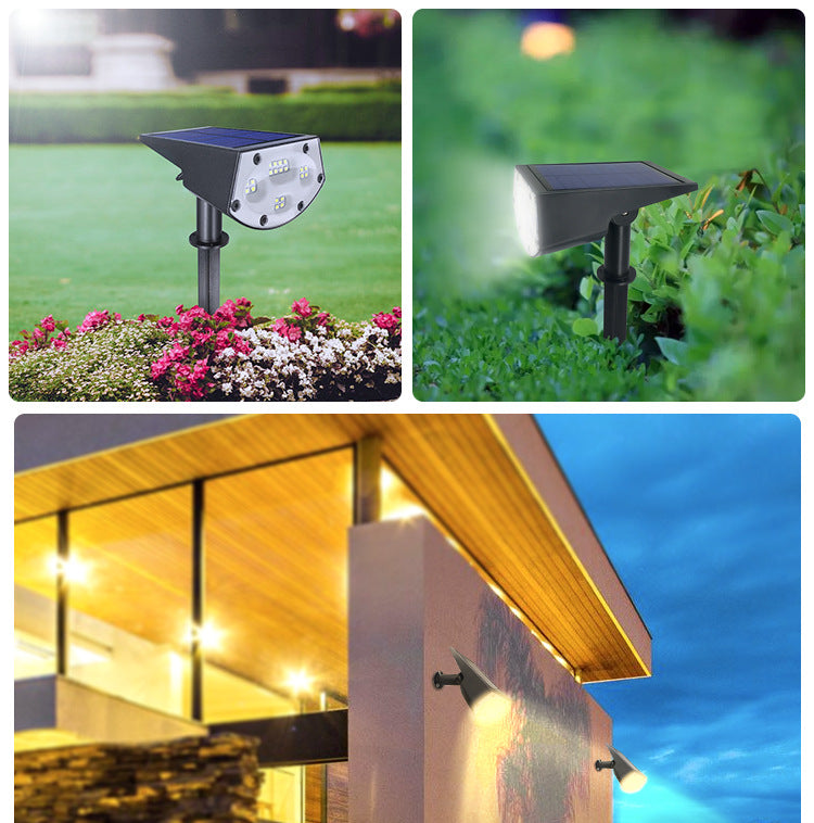 20 LEDs IP65 Waterproof Solar Powered Landscape Spotlights for Yard Garden Driveway Porch Walkway Pool Patio -White