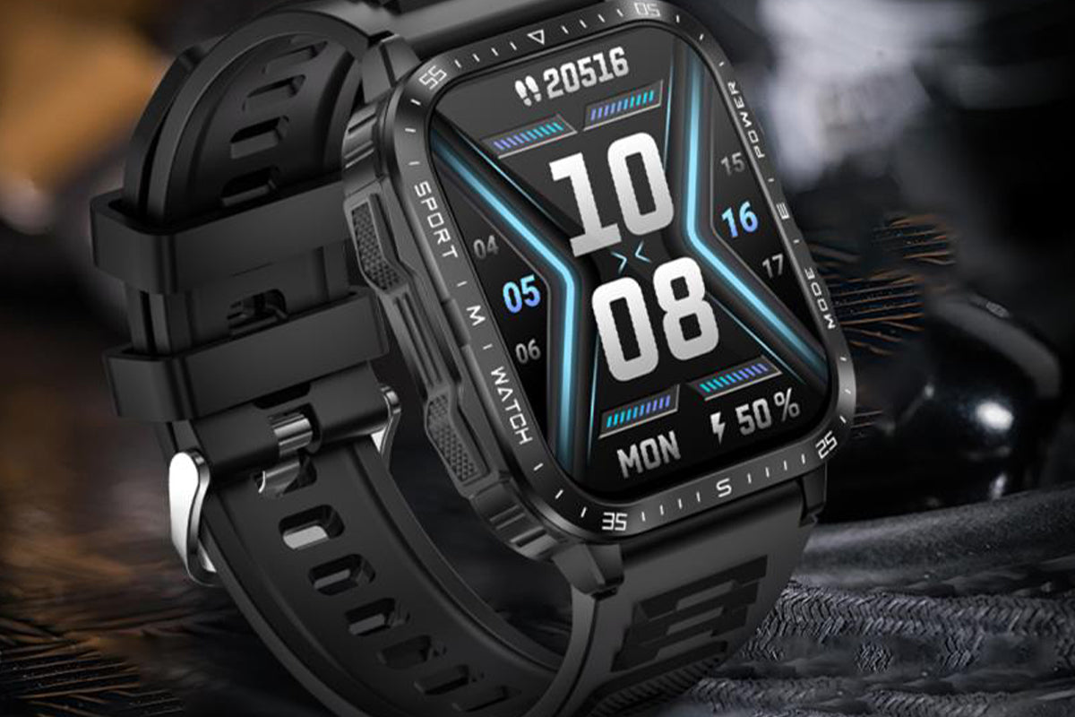 Smartwatches with 100 Sports Modes Voice Assistant Bluetooth Call Music for iPhone-Black