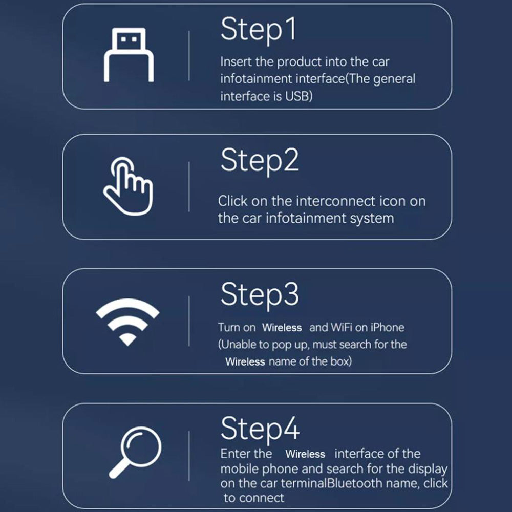 Wireless Apple Carplay Adapter Android Auto Adapter USB Car Dongle Connect Box