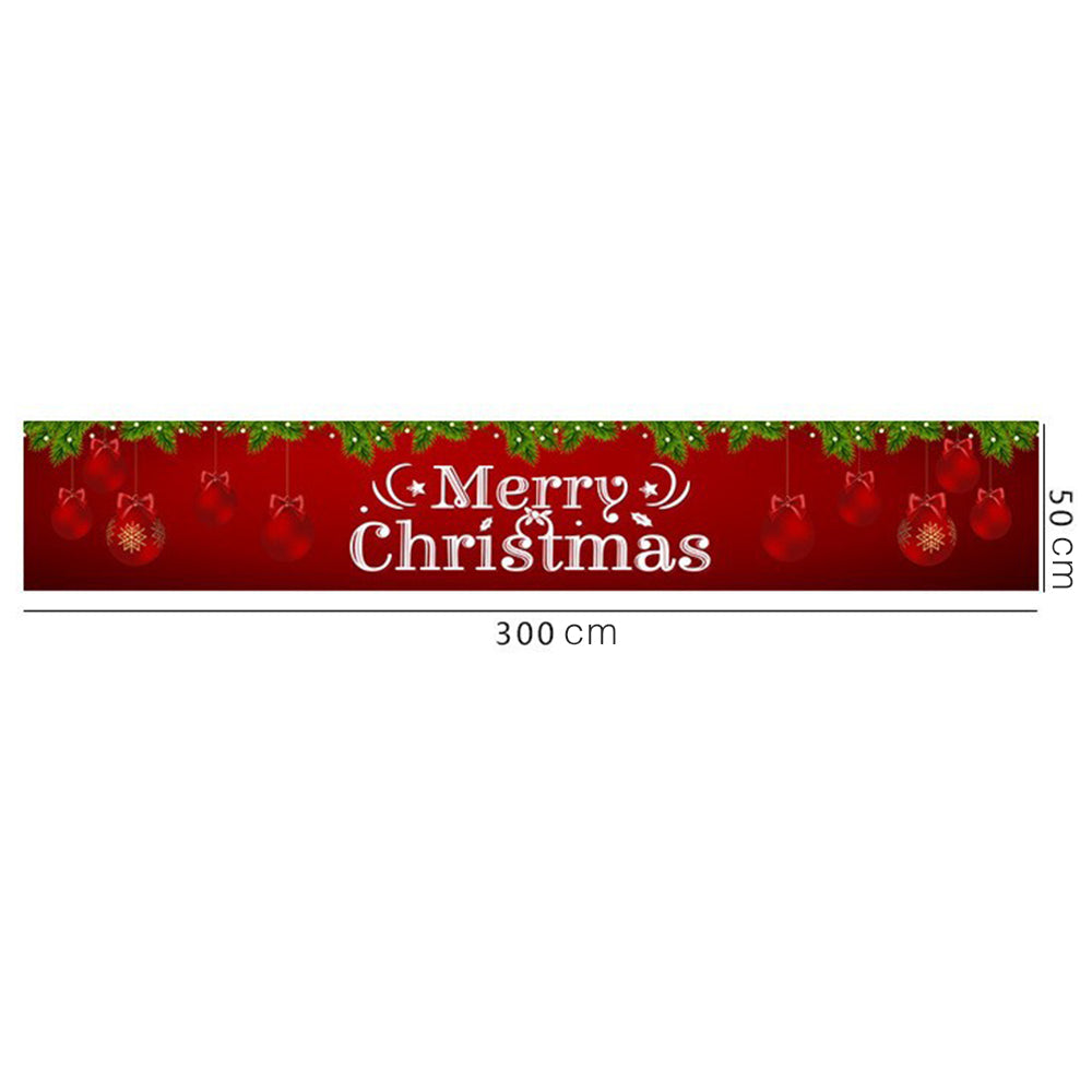 3M Merry Christmas Banner Xmas Outdoor Flag Hanging Decoration Style 2