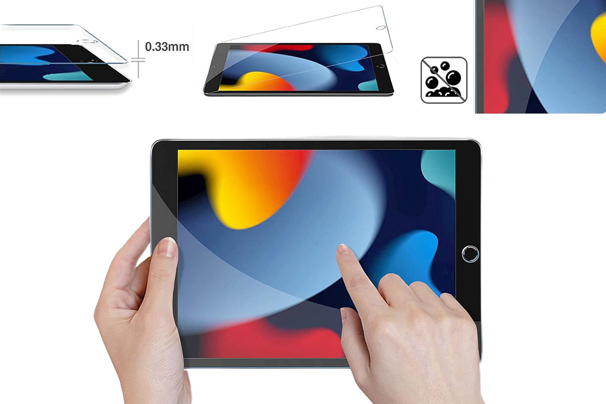 2Pcs Tempered Glass Screen Protector for iPad 7th 8th 9th Tempered Glass Screen Film Guard