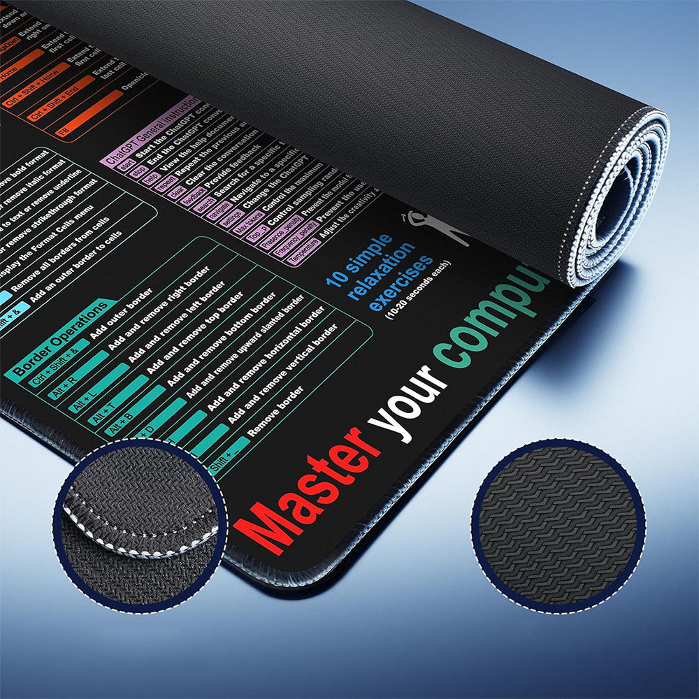 Excel/chatGPT/FN Keys Shortcuts Mouse Pad Keyboard Mat
