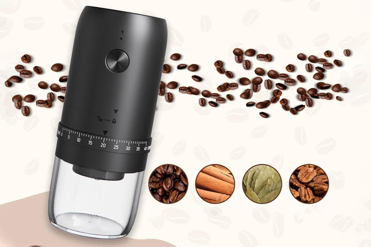 Portable Electric Burr Coffee Grinder 40 Setting Rechargeable Conical Burr Mill