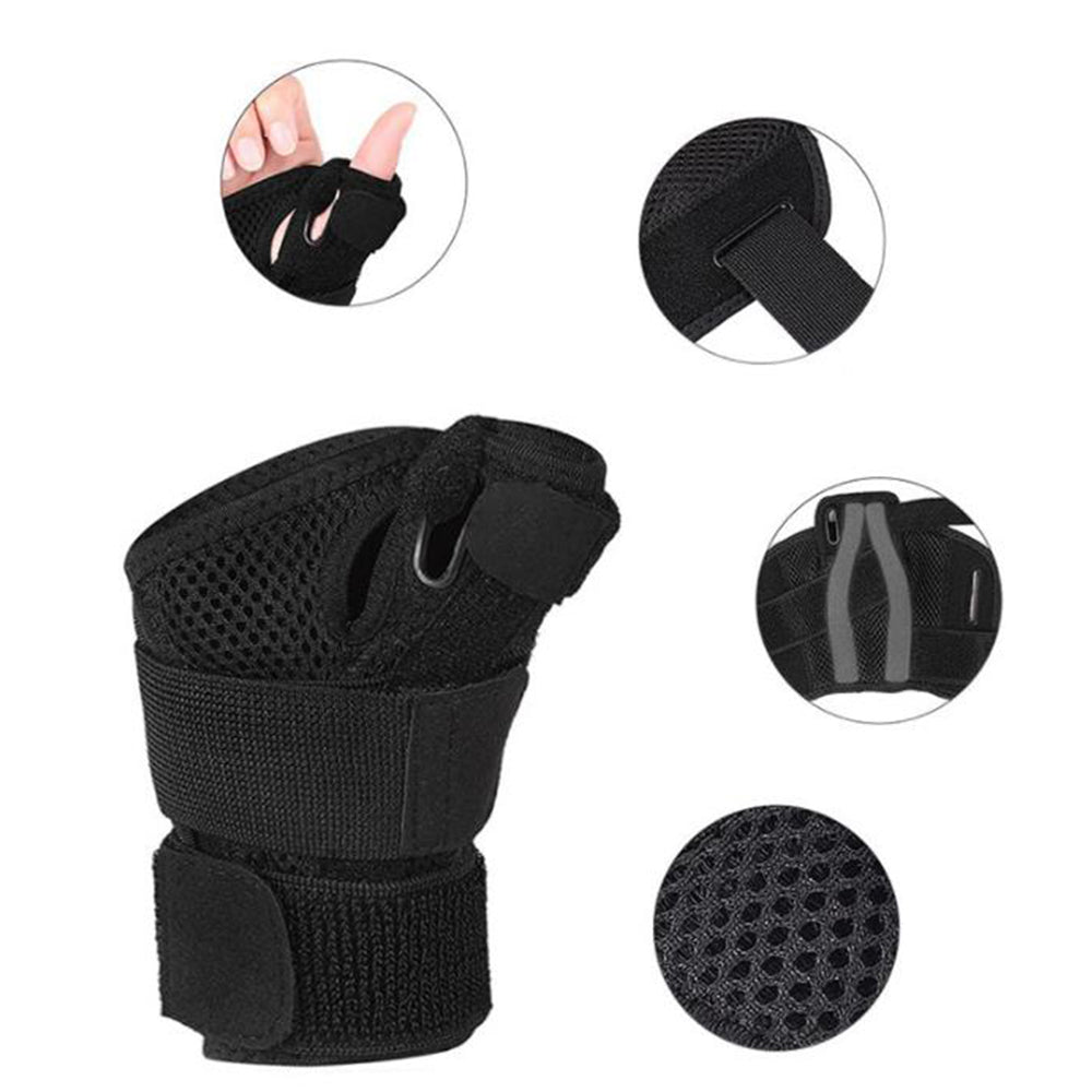 Thumb Brace Removable Thumb Spica Splint for Left Right Hand Black