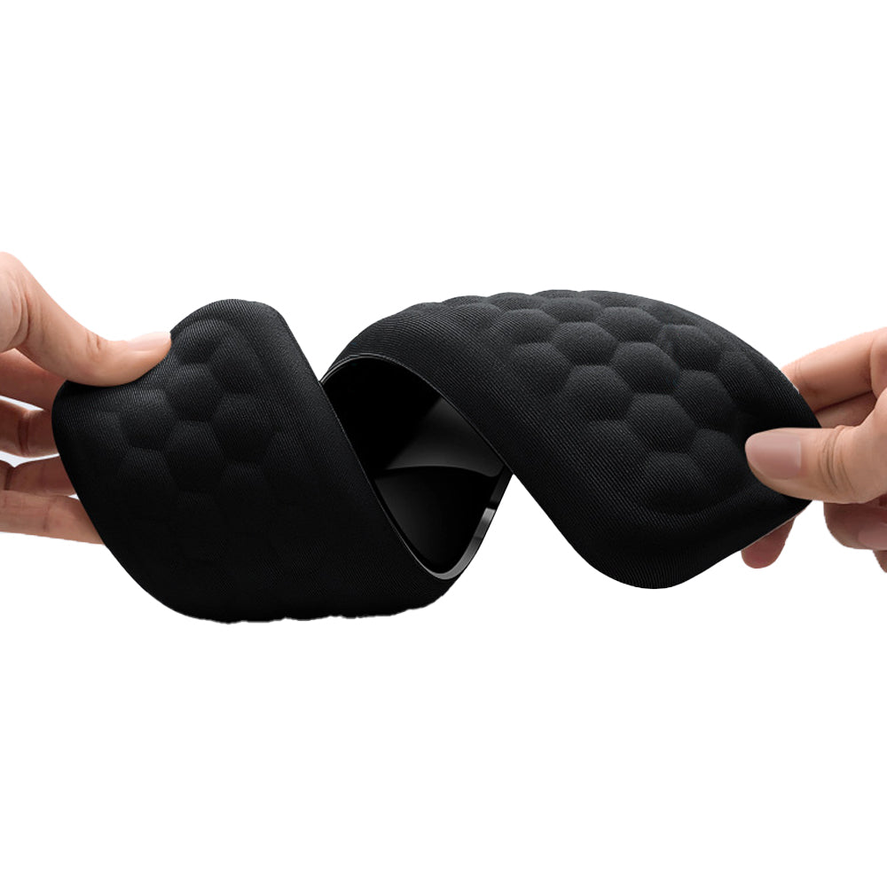 Ergonomic Wrist Rest Set for Keyboard and Mouse Computer Wrist Support Pads Arm Cushion for Typing Black