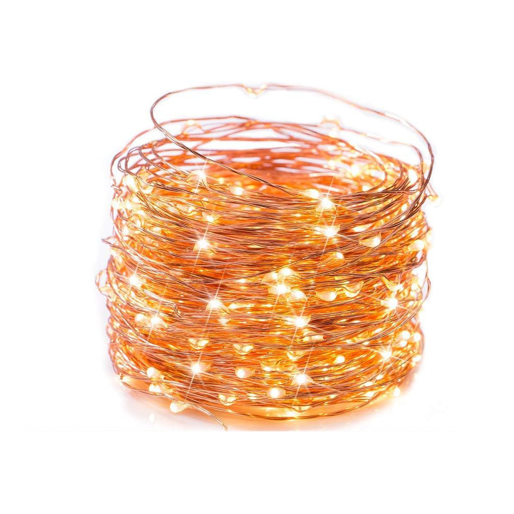 20m LED String Lights USB Powered 200 LEDs Copper Wire String Lights-Warm White