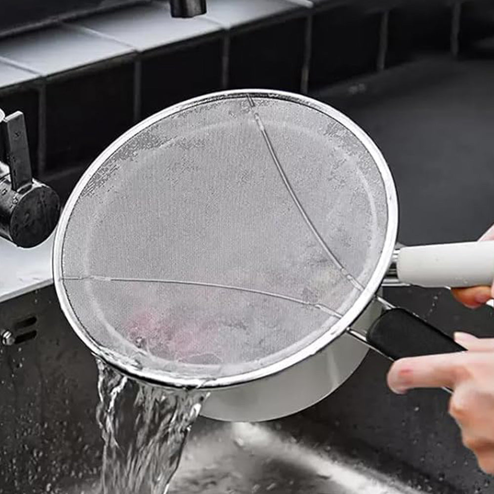 3PCS Stainless Steel Grease Splatter Guard for Frying Pan Ultra Fine Mesh Lids Splatter Screen for Cooking