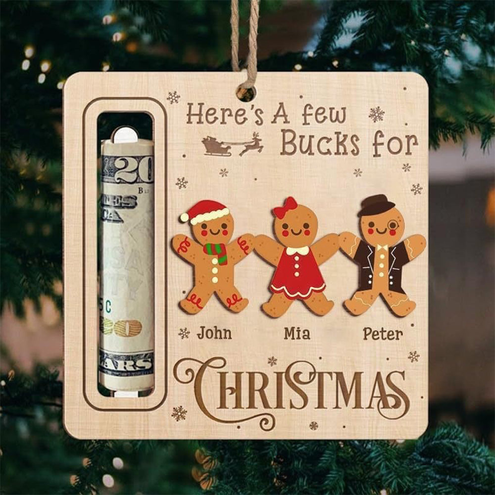 2Pcs Christmas Money Holders Funny Christmas Cash Holder Xmas Tree Hanging Ornaments Style 3