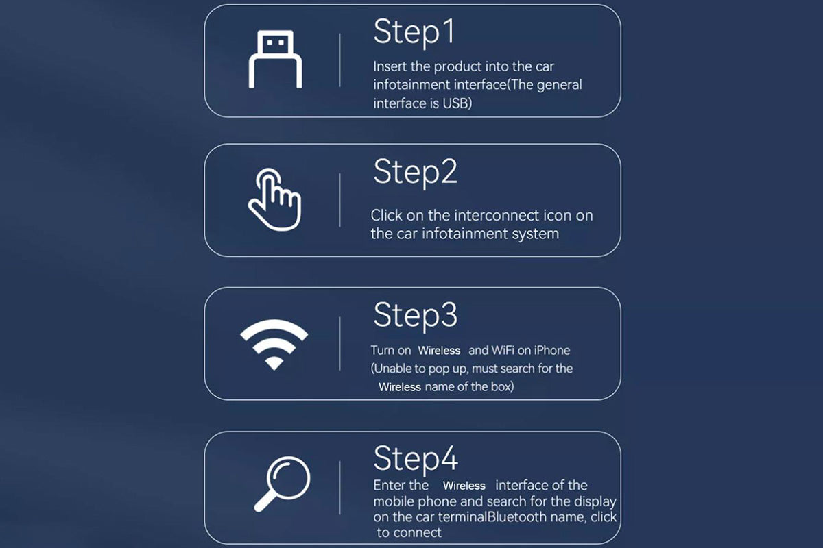 Wireless Carplay Android Auto Adapter USB Car Connect Dongle