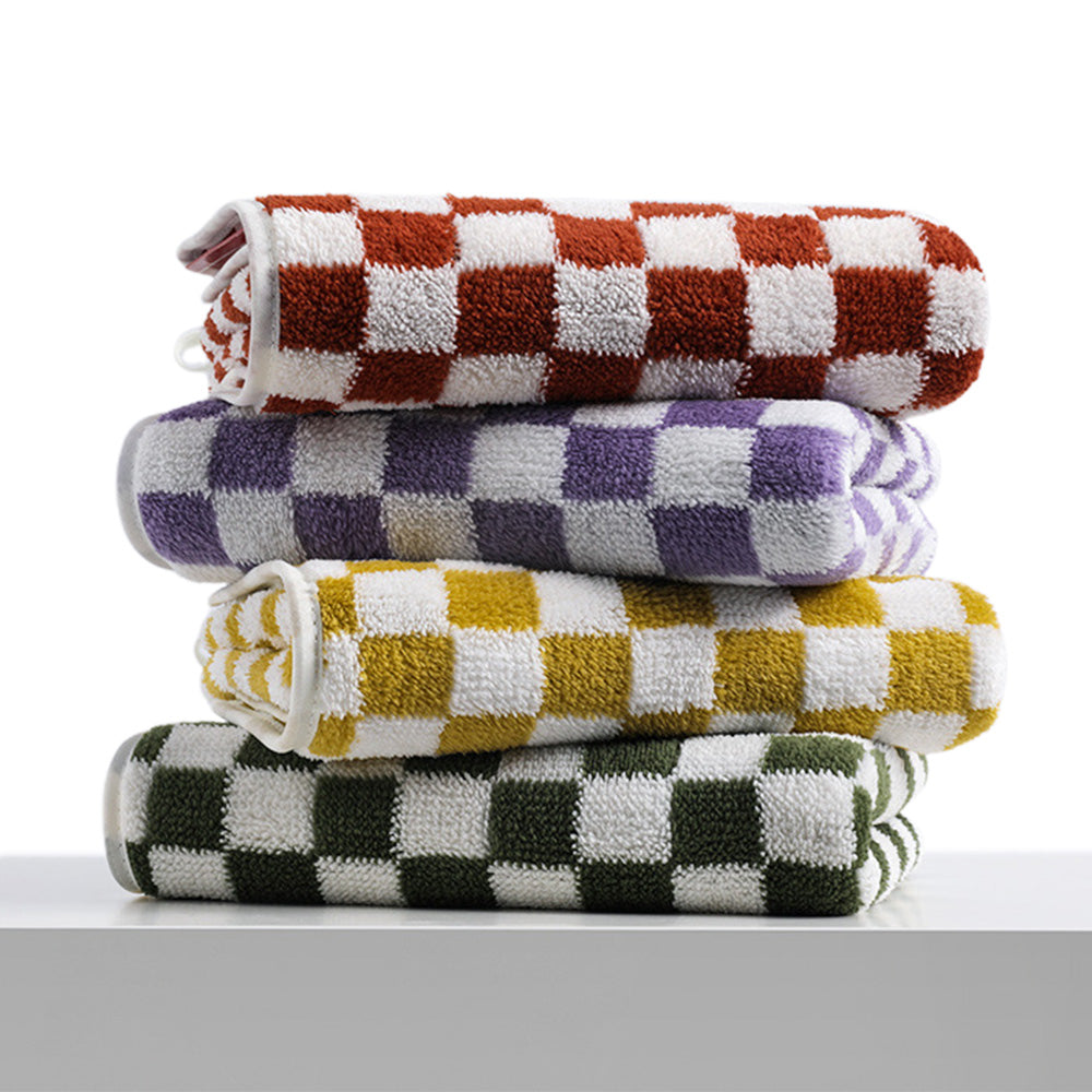 4Pcs Set Absorbent Hand Towels Soft Fleece Face Towels for Bathroom Kitchen Gym Style 2