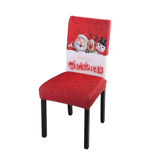 4Pcs Christmas Chair Cover Dining Room Living Room Chair Slipcovers Xmas Party Decor Style 3