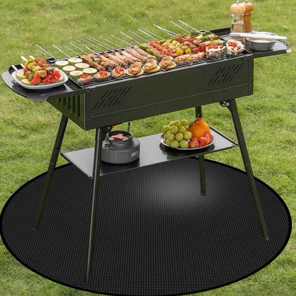 BBQ Fire-Resistant Mat Grill Splatter Rug Heat Resistant Floor Protection Carpet