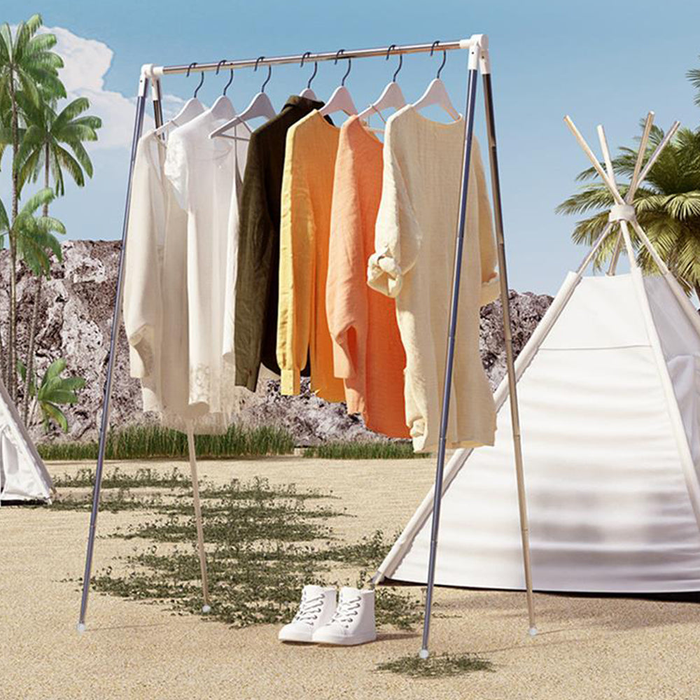 Portable Travel Telescopic Garment Rack Folding Clothes Rack