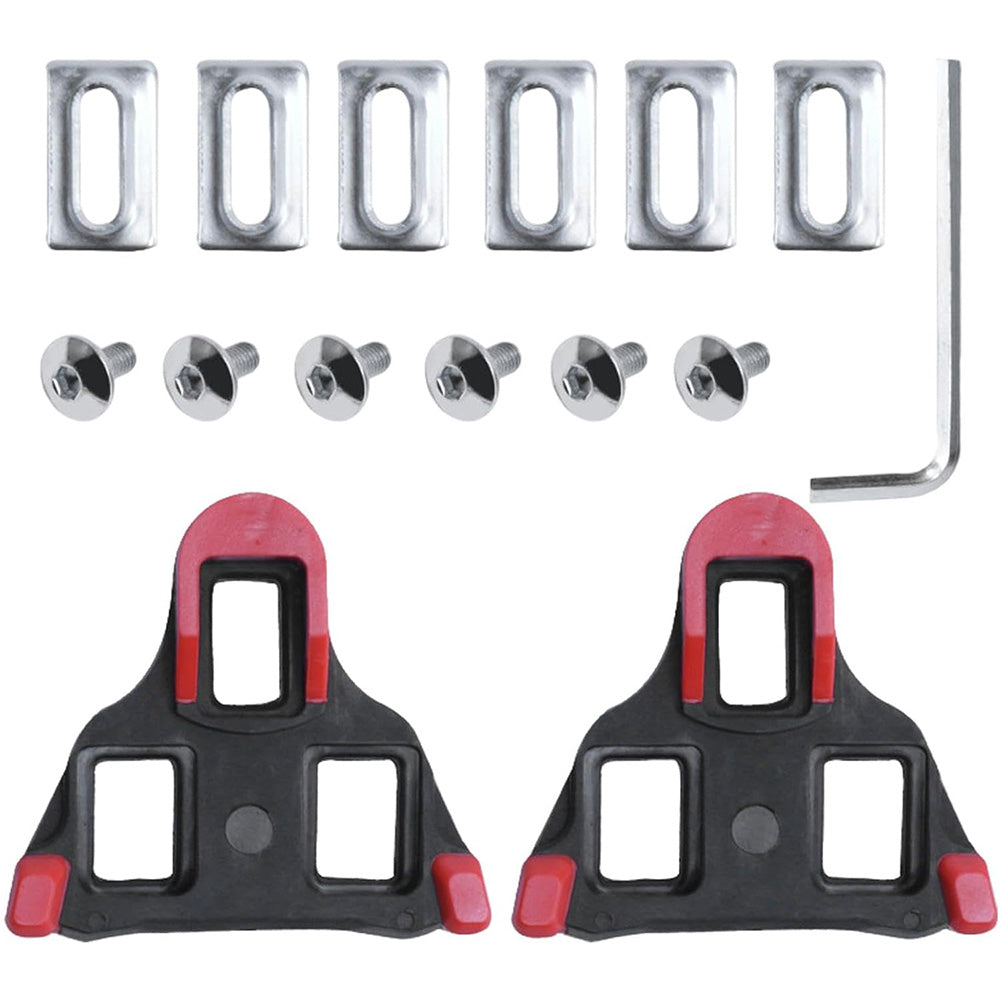 2X Replacement Locking Cycling Pedals Cleat for Road Cycle Red