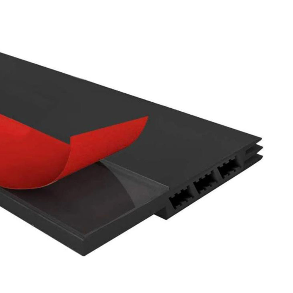 Rubber Door Draft Stopper Under Door Sealer Noise Blocker Sound Proof Draft Guard Black