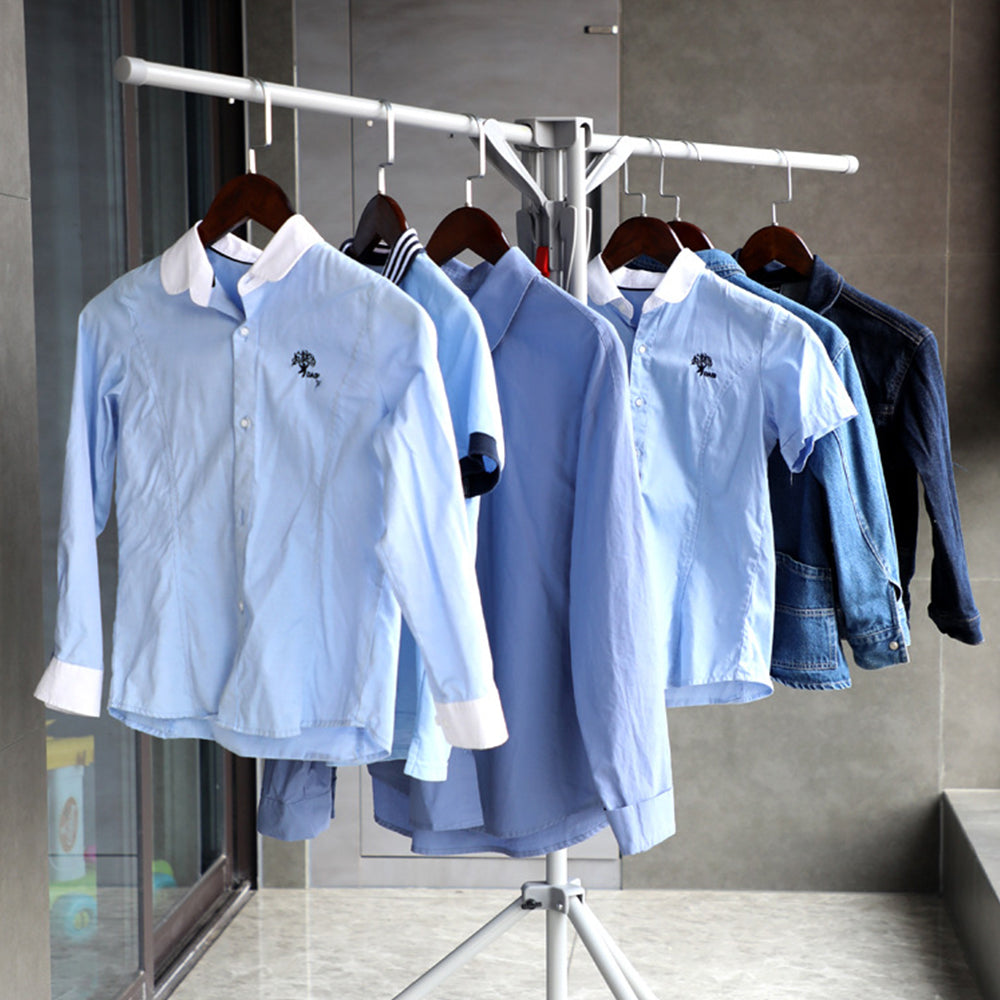 Portable Clothes Drying Rack Foldable Camping Tripod Clothes Hanger with Wind-resistant Hooks