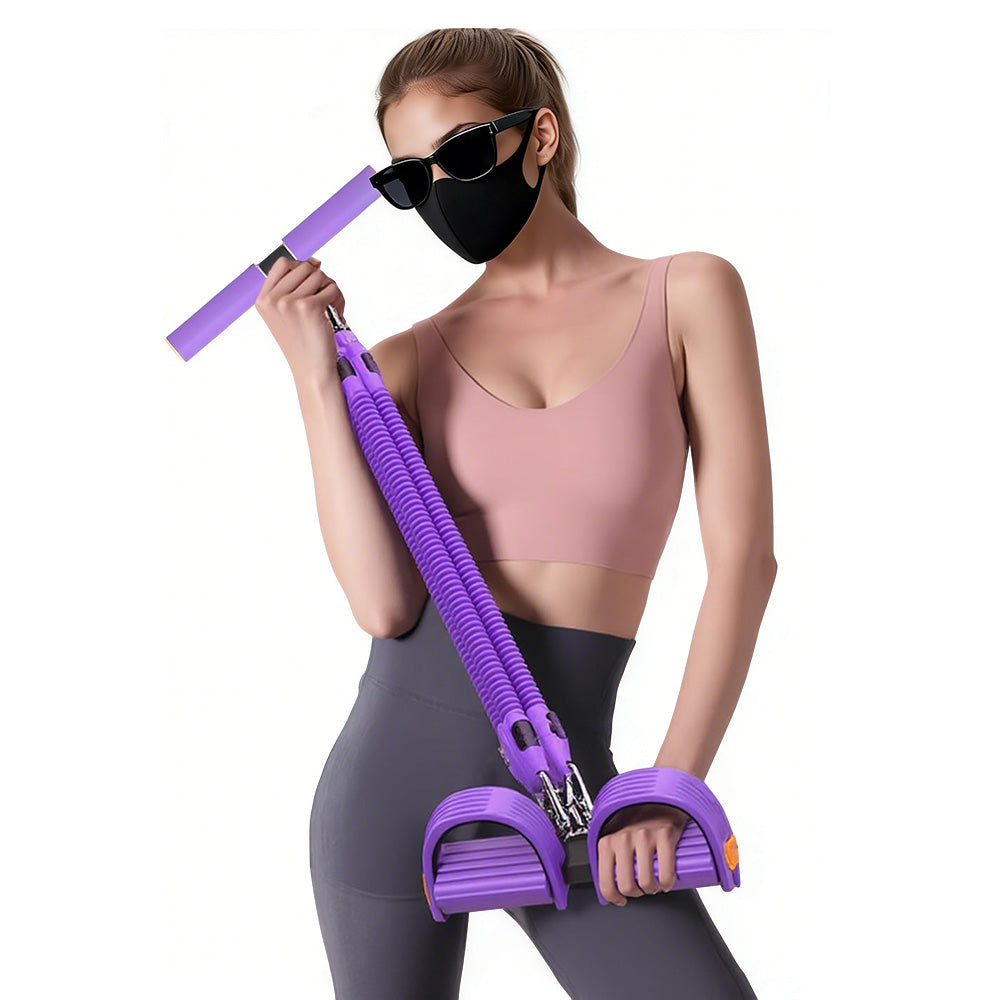 3 Tubes 4-in-1 Resistance Band Pedal Puller for Sit-Up Home Gym Yoga Pilates