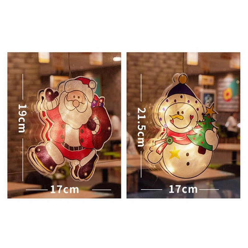Christmas Fairy Lights 3D Window Hanging Lamp Decorative LED Lights