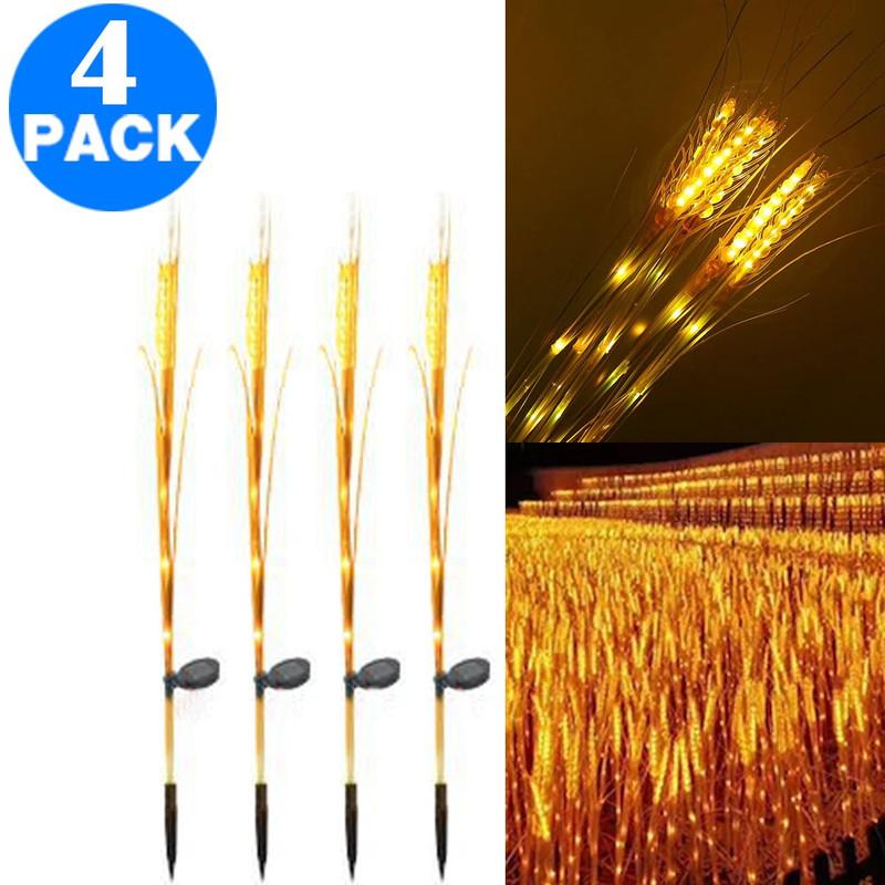 9LED Outdoor Solar Powered Light Simulation Wheat Lamp One Mode Garden Detection Lamp