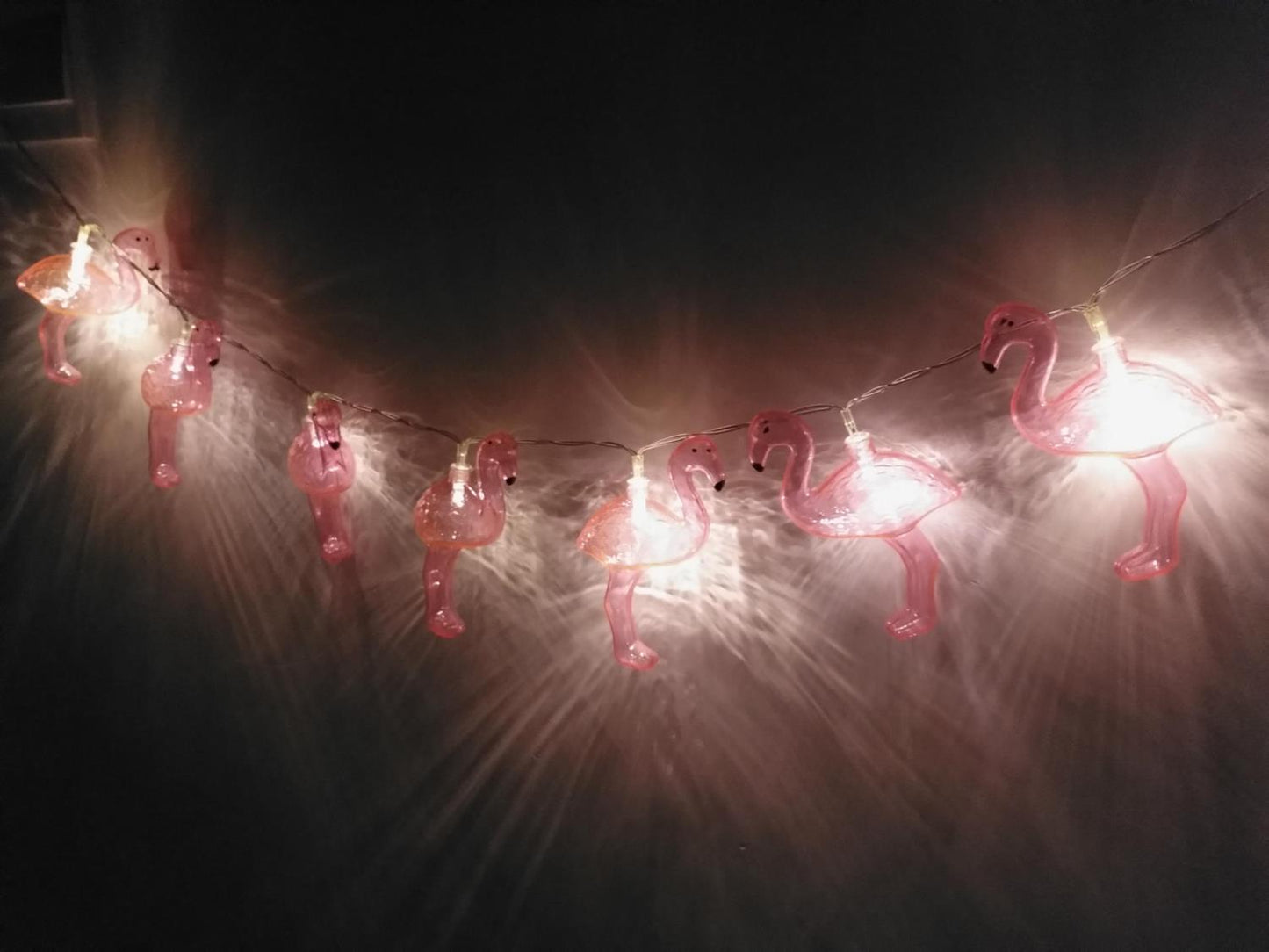 10-LED Flamingo Light, battery operated
