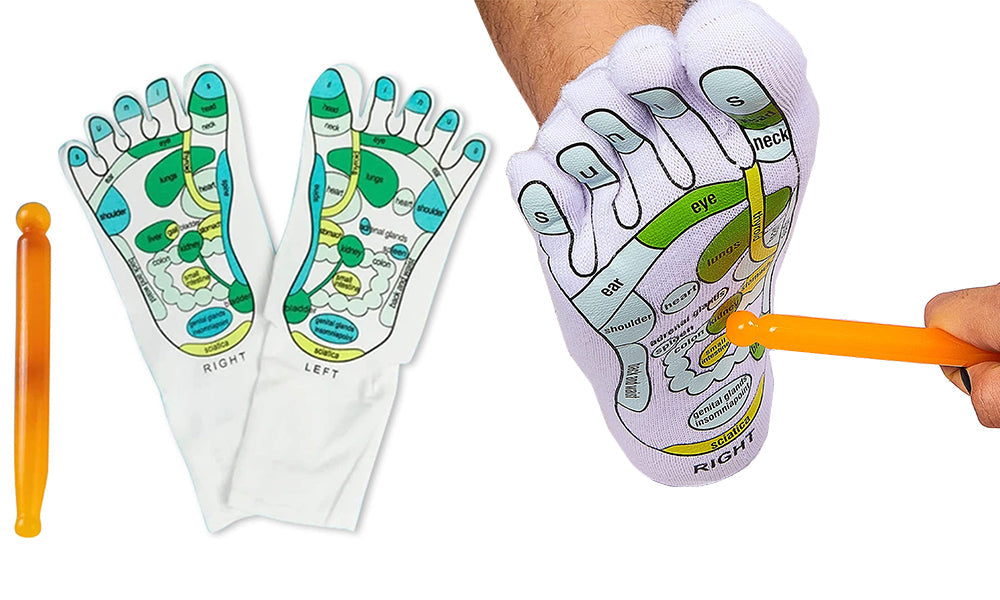 Acupressure Reflexology Socks with Acupressure Point Pen