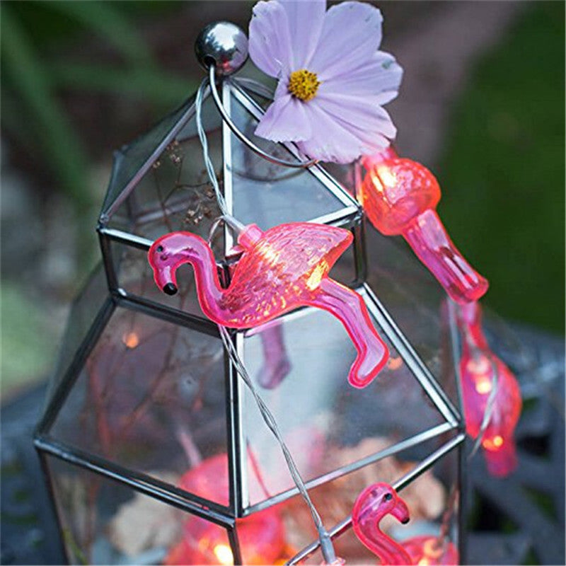 10-LED Flamingo Light, battery operated