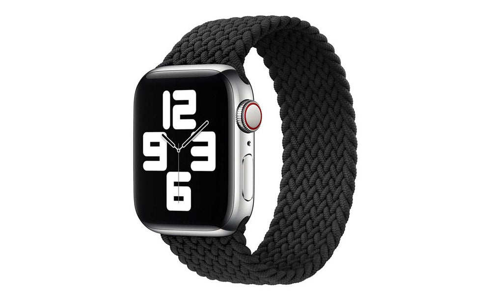 Nylon Braided Solo Loop Strap Band For Apple Watch Black 38MM/40MM