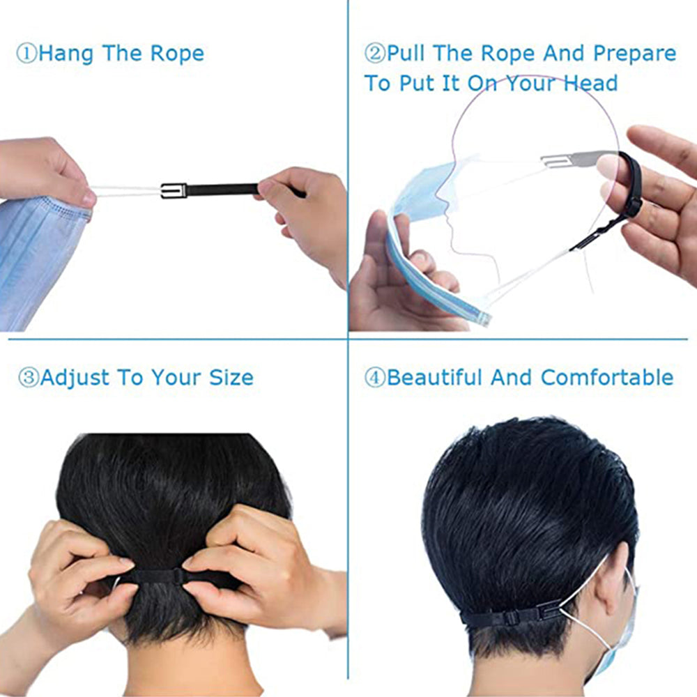 10Pcs Adjustable Ear Saver Strap Hook Mask Extender Strap