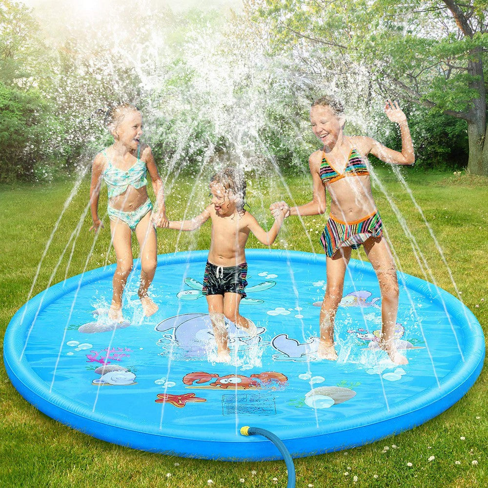 Summer Water Spray Pad Sprinkle Splash Playing Mat for Kid and Pet