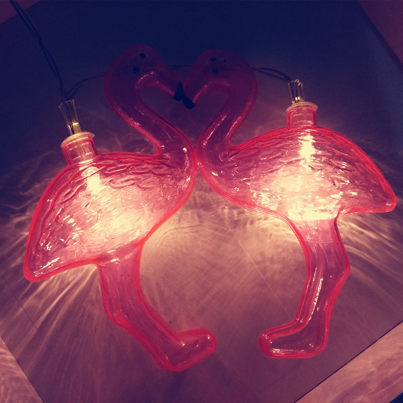 10-LED Flamingo Light, battery operated