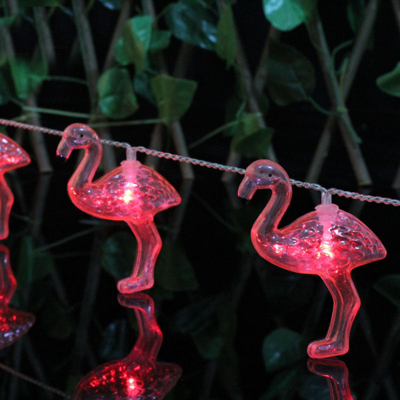 10-LED Flamingo Light, battery operated