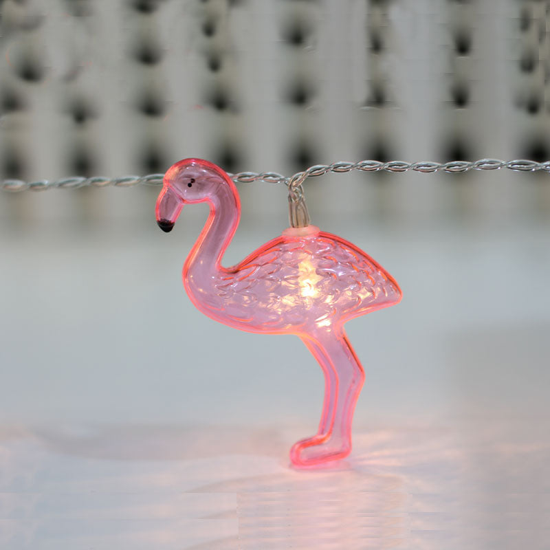 10-LED Flamingo Light, battery operated
