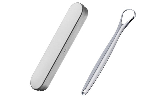 Stainless Steel Tongue Scraper with Case