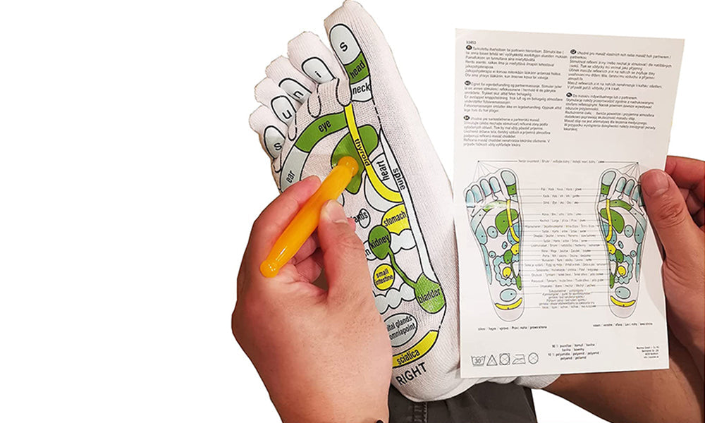 Acupressure Reflexology Socks with Acupressure Point Pen