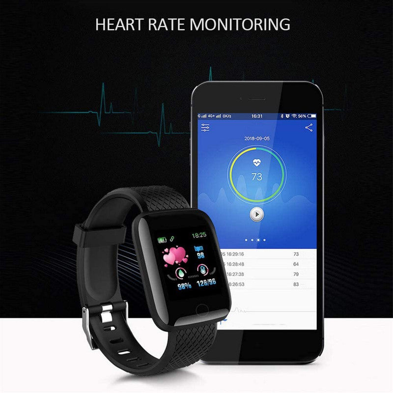 116plus 12 In 1 Waterproof Smart Watch Sports Fitness Tracker with Heart Rate Monitor for Men and Women