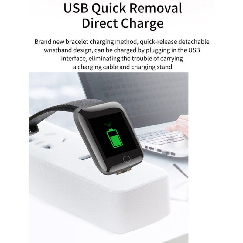 116plus 12 In 1 Waterproof Smart Watch Sports Fitness Tracker with Heart Rate Monitor for Men and Women