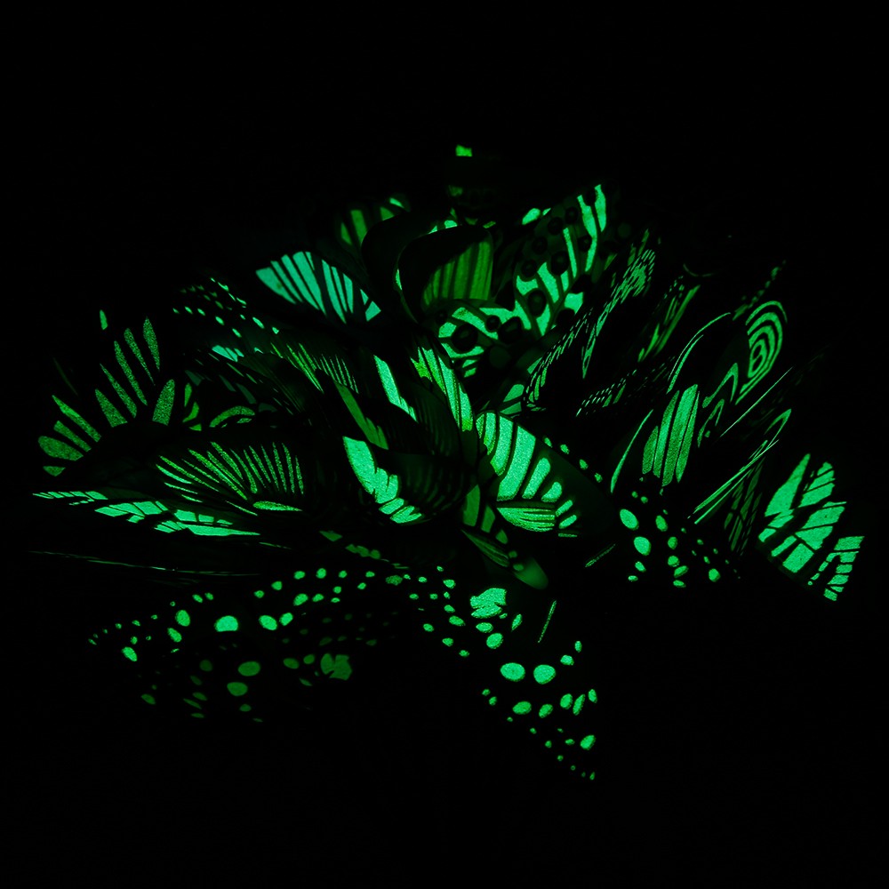 50Pcs Lawn Ornaments Fairy Garden Luminous Butterfly Decor Outdoor Yard