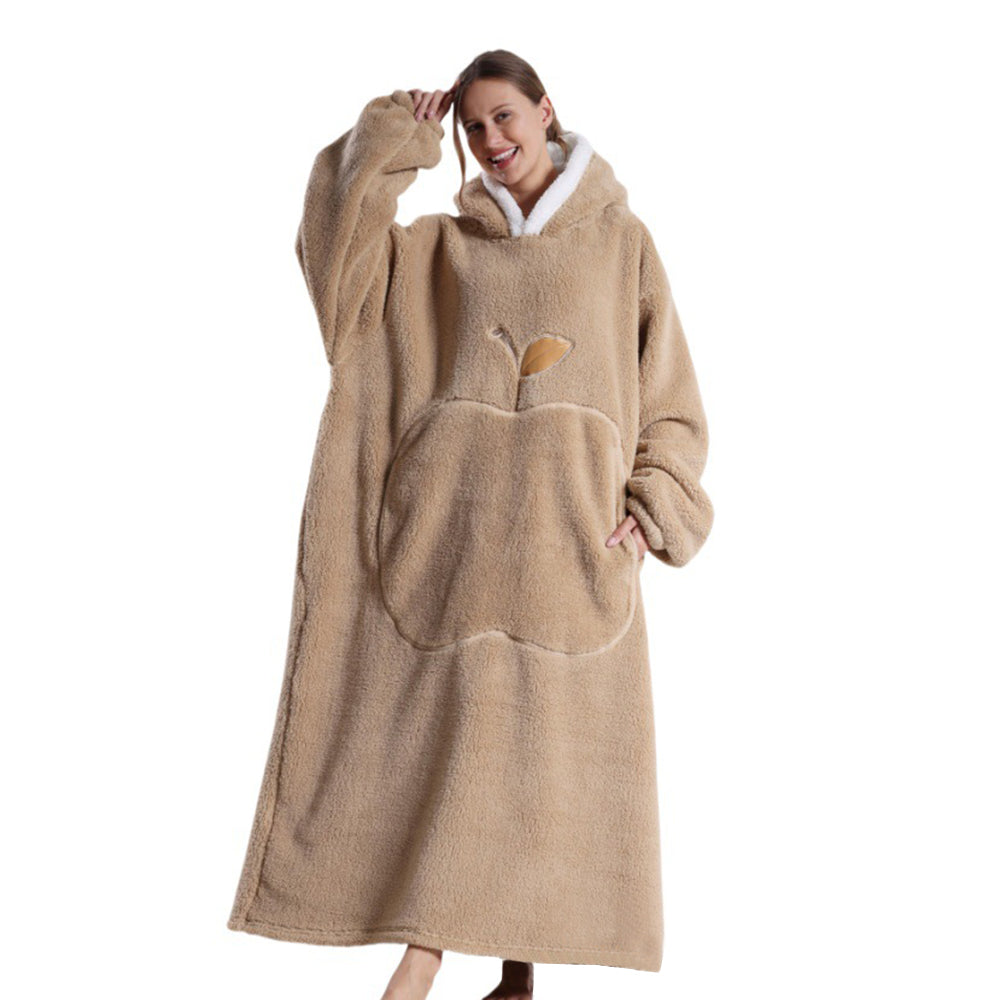 Unisex Hoodie Blanket Oversized Wearable Throw Blanket Coffee