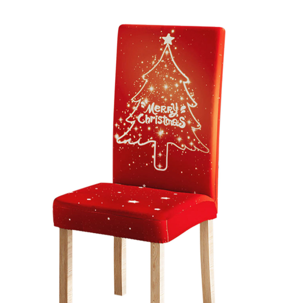 Christmas Chair Cover Slipcovers for Dining Chairs, Holiday Party Decoration Style 1