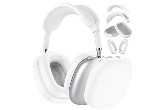 Silicone Case Cover for AirPods Max with Ear Pad Case Cover and Ear Cups Cover-White