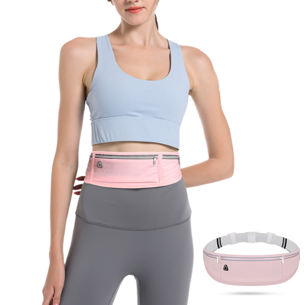 Running Belt Waist Pack Ultra Light Water Resistant Fitness Belt Waist Bag Pink