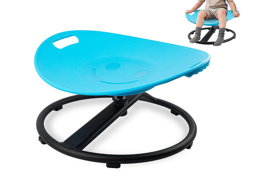 Balance Training Spin Chair for Autistic Little Ones Sensory Spinning Chair 100kg Weight -Blue