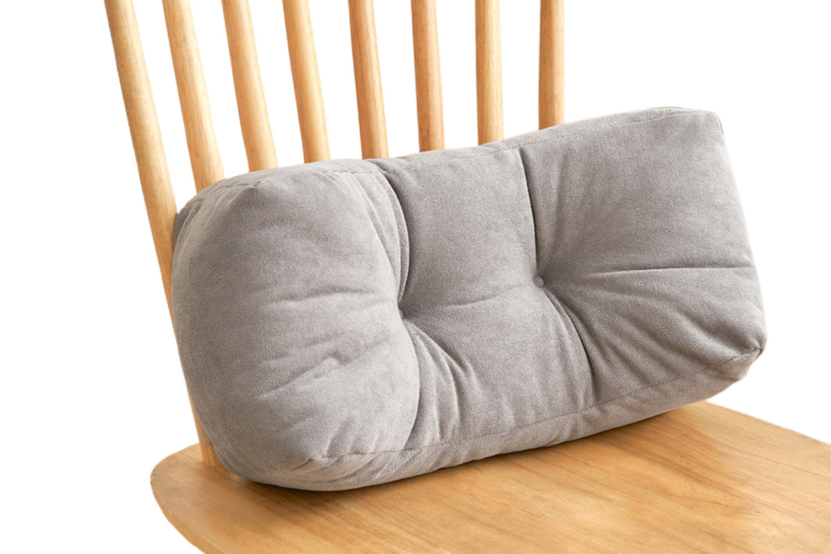 Lumbar Support Pillow PP Cotton Low Back Pillow Office Chair Lumbar Cushion-Grey