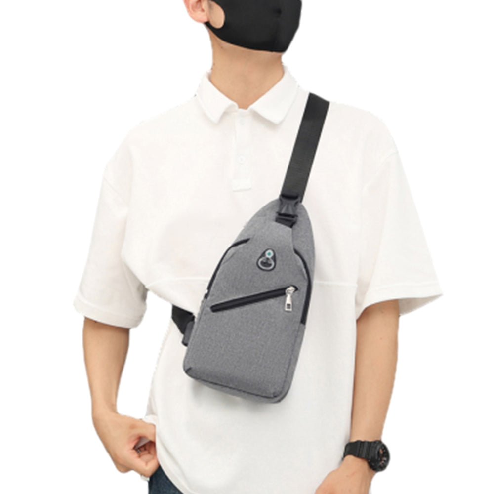 Crossbody Bag Casual Sling Bag Multi-Pocket Chest Bag Grey