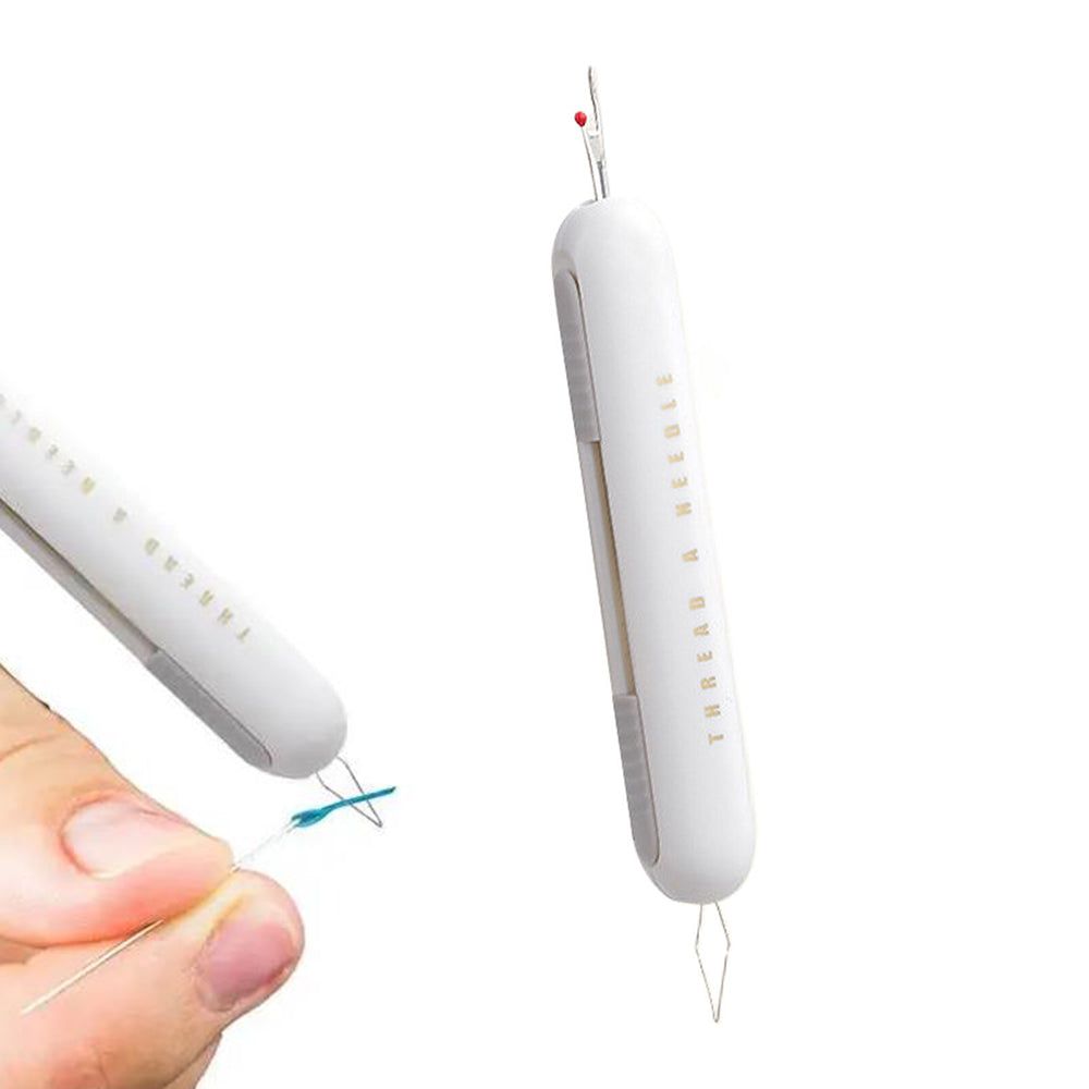 2Pcs 2-in-1 Needle Threader Seam Ripper for Sewing Sewing Seam Ripper Tools Grey