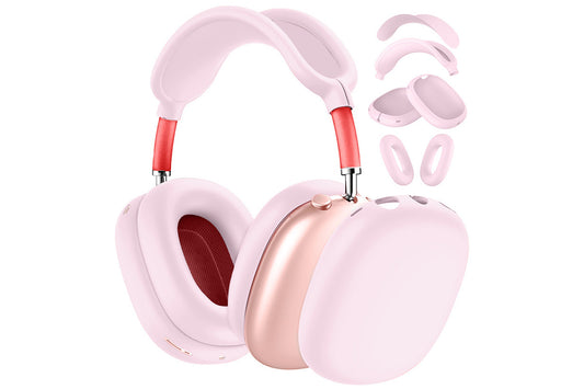 Silicone Case Cover for AirPods Max with Ear Pad Case Cover and Ear Cups Cover-Pink