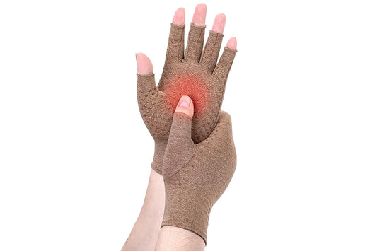 Women Arthritis Compression Gloves Anti-Slip for Hand Pain and Osteoarthritis -Browm